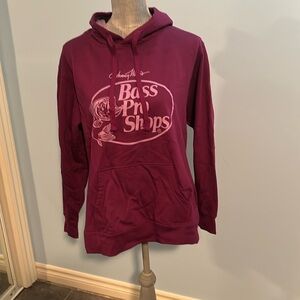 Women’s purple bass pro hoodie, XL.  Never worn.